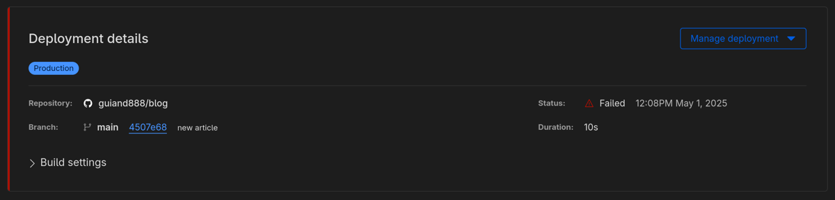Cloudflare Pages Failed Hugo Build