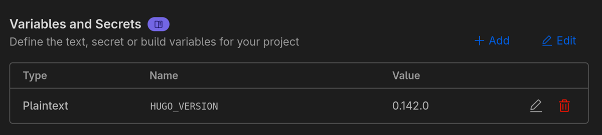 Cloudflare Pages Hugo Variables